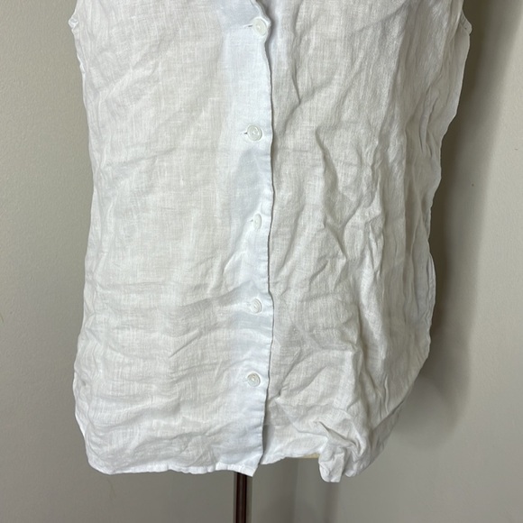 Equipment 100% linen sleeveless button‎ down size M - Picture 7 of 11